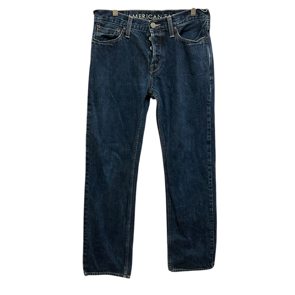 American Eagle Straight Leg Denim Button Fly Jeans Size 30